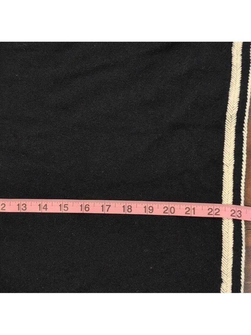 J Crew V Neck Sweater Midnight Blue Off White Trim Small - Picture 5 of 5